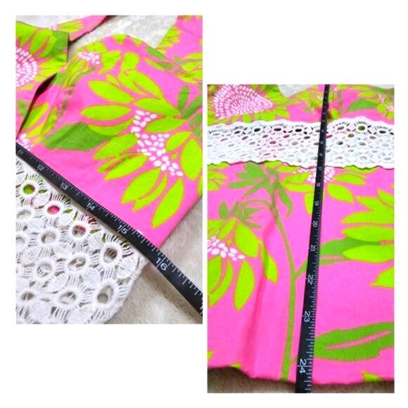 VTG Lilly Pulizter Chantel Halter Top Palm Beach Hibiscus Pink Women’s Small - Picture 6 of 11